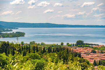 View of Lake Bolsena, province of Viterbo, Lazio, central Italy