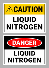 Liquid Nitrogen Sign Set
