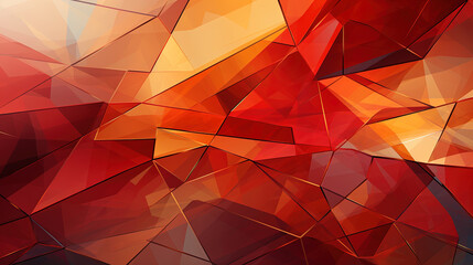 Beautiful Red and Gold Abstract Geometric Design Minimalist Background