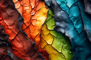 Vibrant Multicolored Textured Leather Background