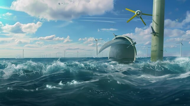 Marine and Ocean Energy: Pictures of tidal energy, wave energy projects, and ocean thermal energy conversion. 