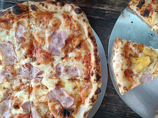 Delicious pizza lunch at home