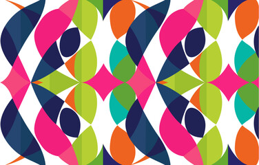 Obraz premium Colorful abstract geometric pattern shapes, in contemporary element style vector illustration
