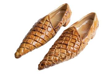Trendy Cone Shoe Style on Transparent Background