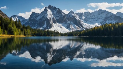 Fototapeta premium park state Mountain Serenity Reflective Lake Vista