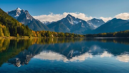 lake in the mountains Mountain Serenity Reflective Lake Vista