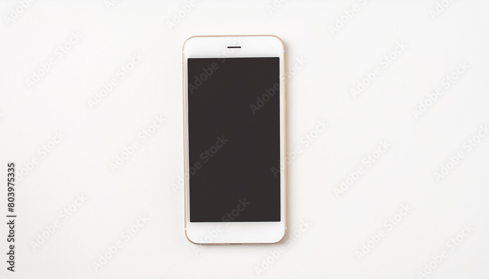 Poster mock up of a smartphone on white background