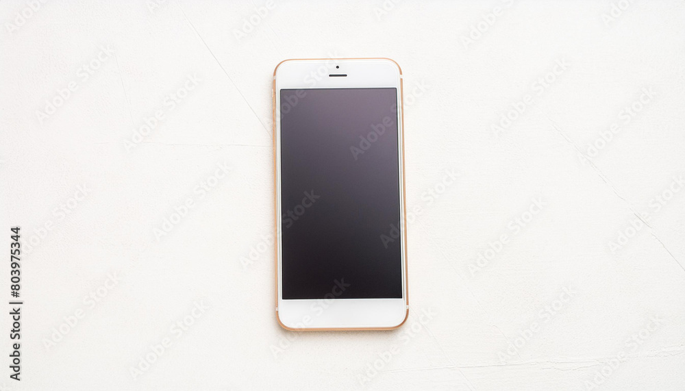 Poster mock up of a smartphone on white background