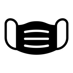medical mask glyph icon