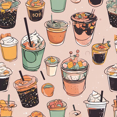 Obraz premium food, icon, vector, cake, illustration, coffee, set, drink, hamburger, cup, breakfast, icons, tea, cheese, sandwich, cartoon, fast, milk, bread, lunch, glass, burger, sushi, kitchen, cream