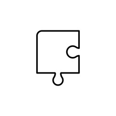 Puzzle icon vector. Conundrum illustration sign. Teaser symbol or logo.