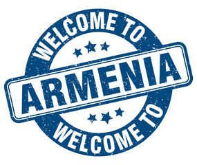 Welcome to Armenia stamp. Armenia round sign
