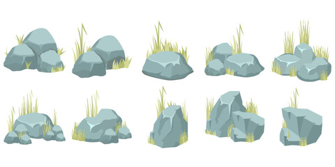 Rock And Grass Vector