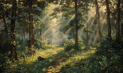 Fototapeta premium morning in the forest