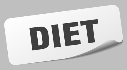 diet sticker. diet label