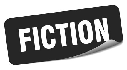 fiction sticker. fiction label