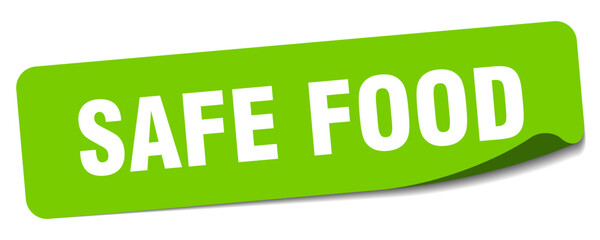 safe food sticker. safe food label