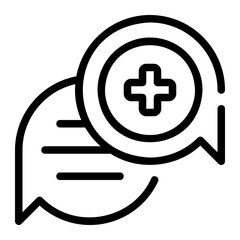 Obraz premium medical support line icon