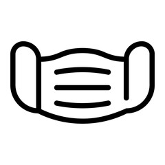 medical mask line icon