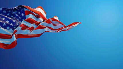 Artistic Rendition of the American Flag Waving

