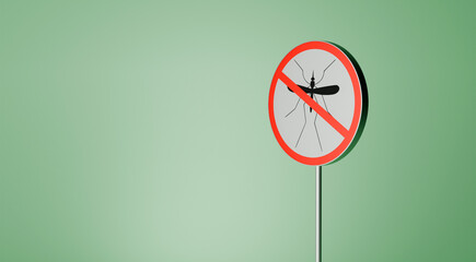 3d road sign against mosquito insect repellent cartoon isolated © SD