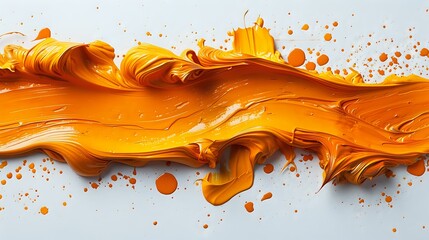 Authenticity and Fluidity of Orange Paint Texture