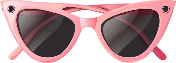 Illustration of a pink sunglasses isolated.