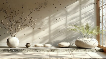Peaceful Zen-inspired Natural Decor with Minimalist Elements