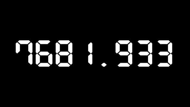 Digital Random Number Counting. Random and Fast Changing Numbers with Decimal Point.