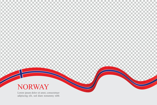 Norway flag ribbon vector - Powered by Adobe