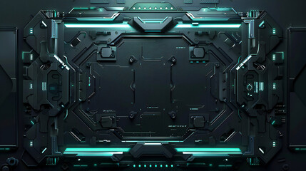 Fototapeta premium cyberpunk border frame style background