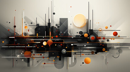 A Stylish Abstract Concept of Different Shapes and Lines and Design Related to Digital Strategy Background Art