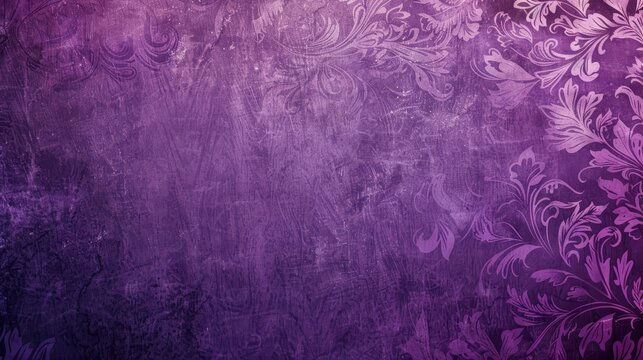 Soft purple floral background with a delicate gradient and intricate botanical details.