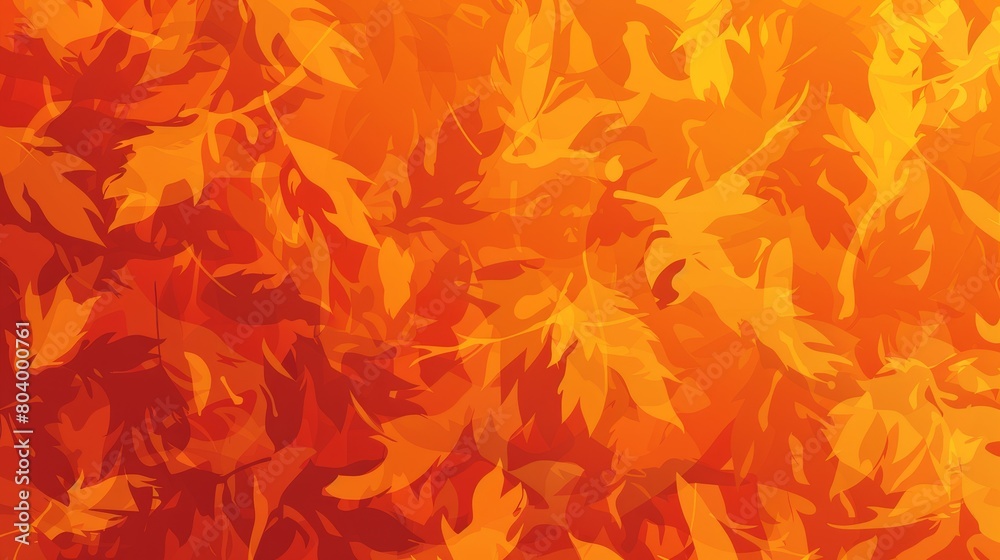 Canvas Prints Bright autumn leaves pattern in vibrant orange and yellow.