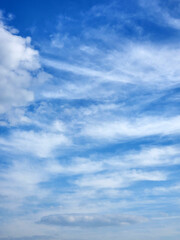 Blue sky with clouds. White clouds in the sky