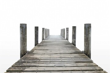 Obraz premium Rusted Pier, isolated on white
