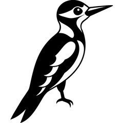 Graceful Woodpecker Silhouette: Captivating Nature Art