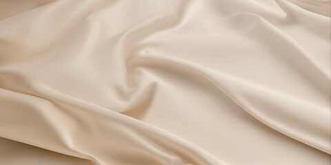Obraz premium A light colored fabric with a pattern of waves. The fabric is smooth and silky. The waves are small and spaced out