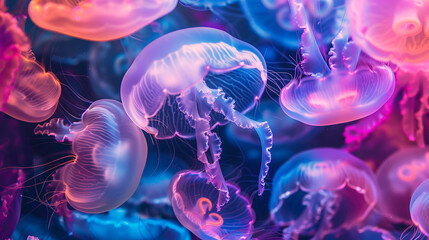 jelly fishes in the water