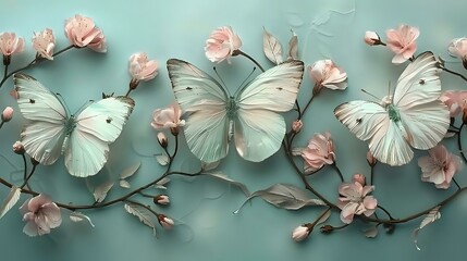 Enchanting Butterfly Composition with Ethereal Lighting
