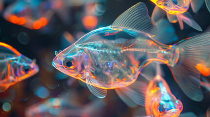 glow transparant fish