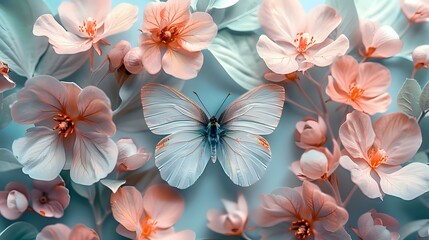 Dreamy Butterfly Artwork in Soft Pastels