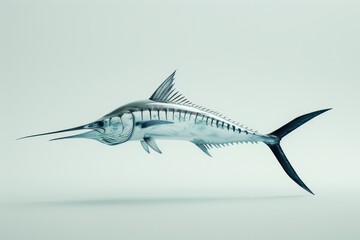 Fototapeta premium A fish soaring through the air, suitable for aquatic or surreal concepts