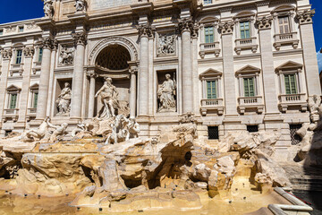 View to the fountain Trevi, Rome