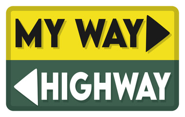 my way and highway sign