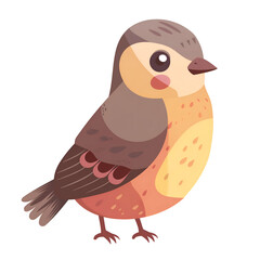 Cute bird flat illustration