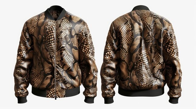 jacket with snake skin pattern