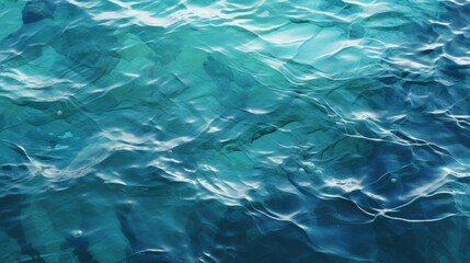 Fototapeta na wymiar The bluegreen surface of the ocean