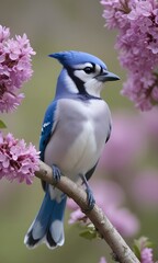 lilac roller on a branch