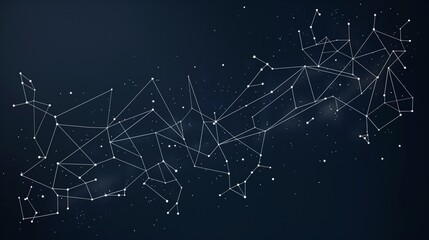 A constellation of dotted lines in a soft, silver hue, arranged against a dark navy background to mimic the night sky.
